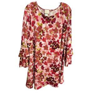Zadie B’s Cherry Blossom Women’s Floral Top Size 3X